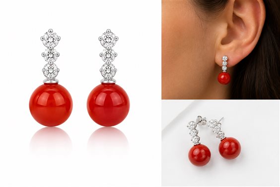 Orecchini Ultima Edizione Donna Classic in Argento OAO5651-CORALLO - OAO5651-CORALLO